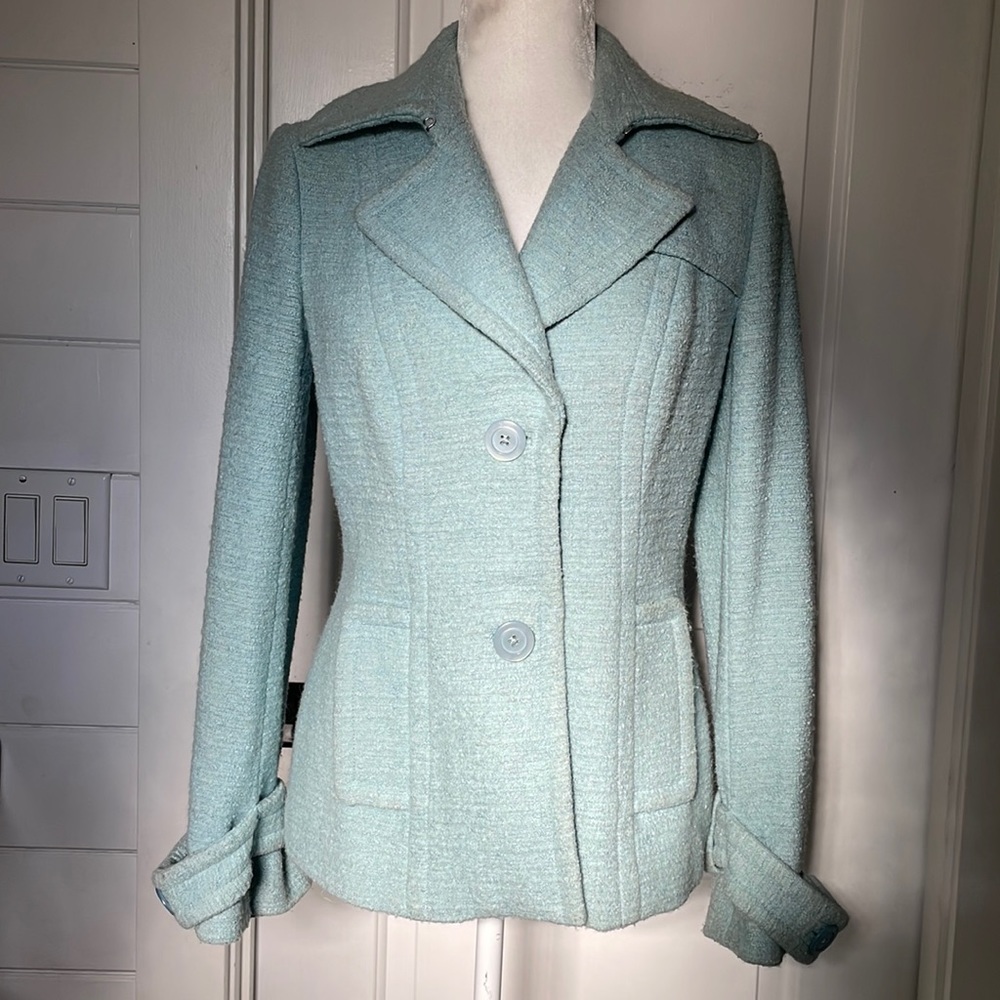 Beautiful Teal/Turqoise Banana République Woven Blazer
